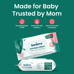 Santerra Soft Baby Wipes- Plant based