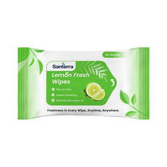 Refreshment Wipes Lemon-Pack of 20