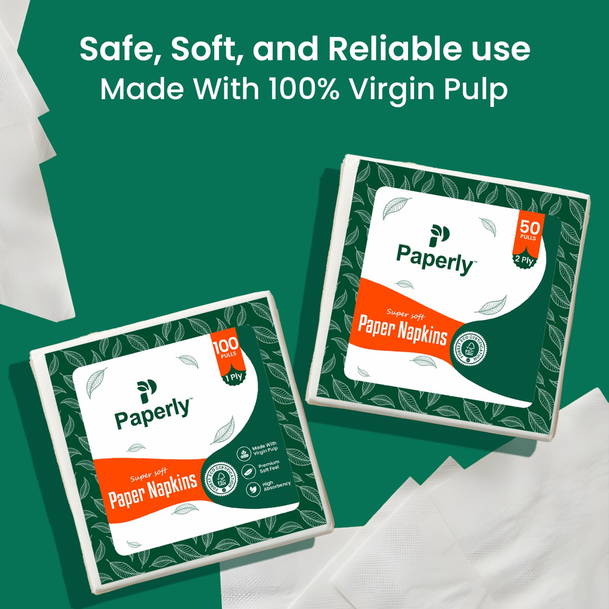 Daily Use Paper Napkin-50 Pulls- 2 Ply