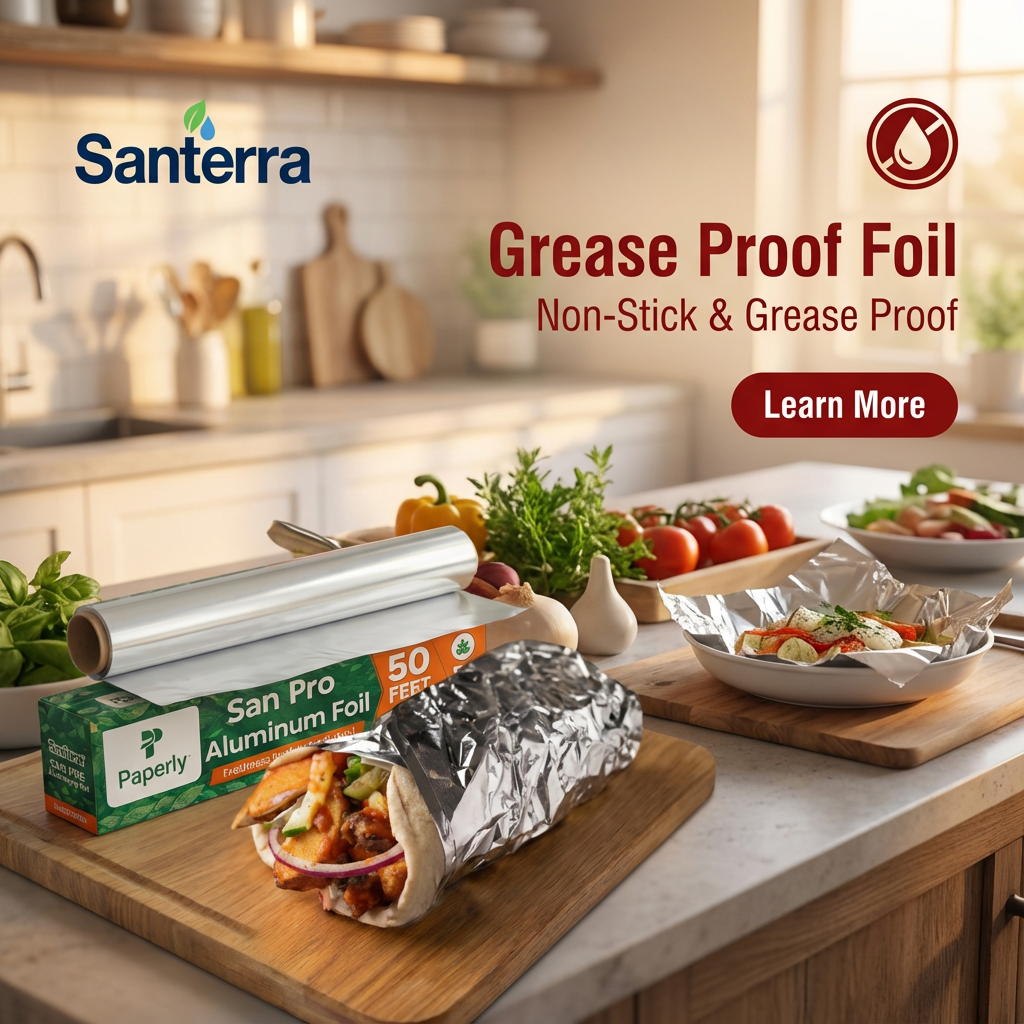 Kitchen Combo | 1 x Aluminium Foil, 2 x Food Wrapping Rolls, and 2 x Dishwash Liquids