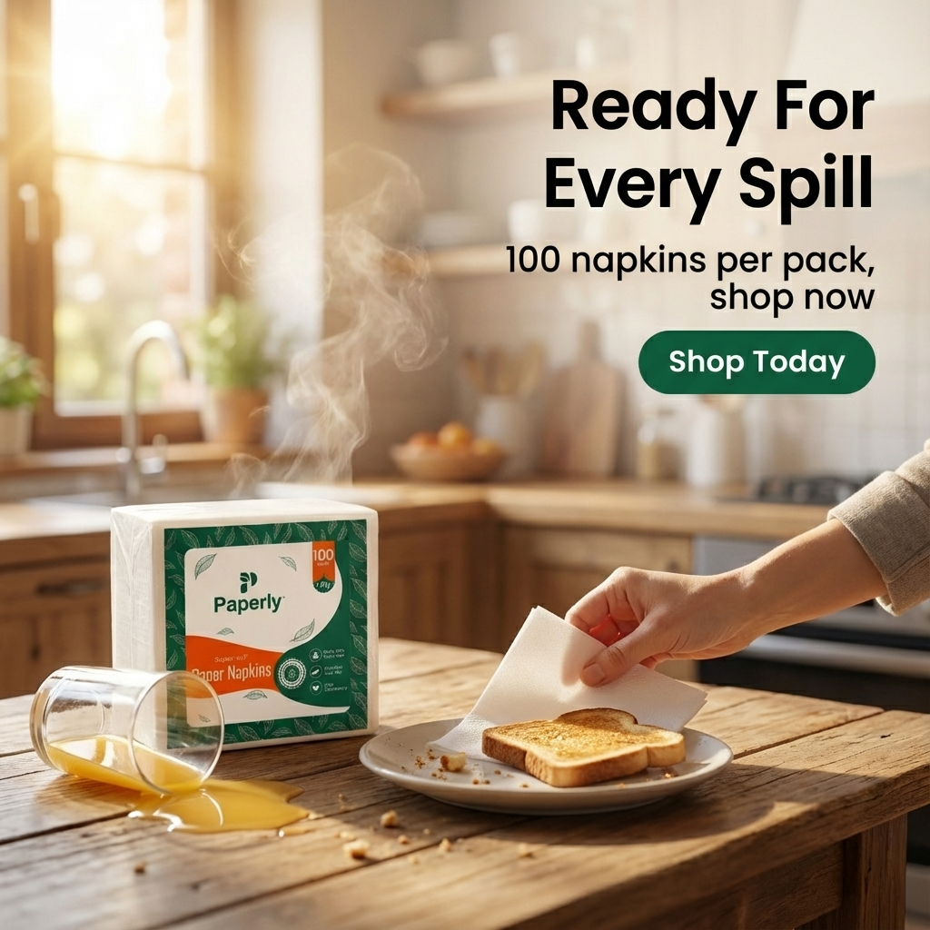 Paperly Premium Tissue Napkin 1 Ply 30x30 cm