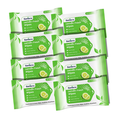 Santerra Lemon Refreshing Face Wipes 20 Wipes
